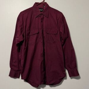 USED Men's Falcon Bay Long Sleeve Button Down Shirt Color Purple Size Medium